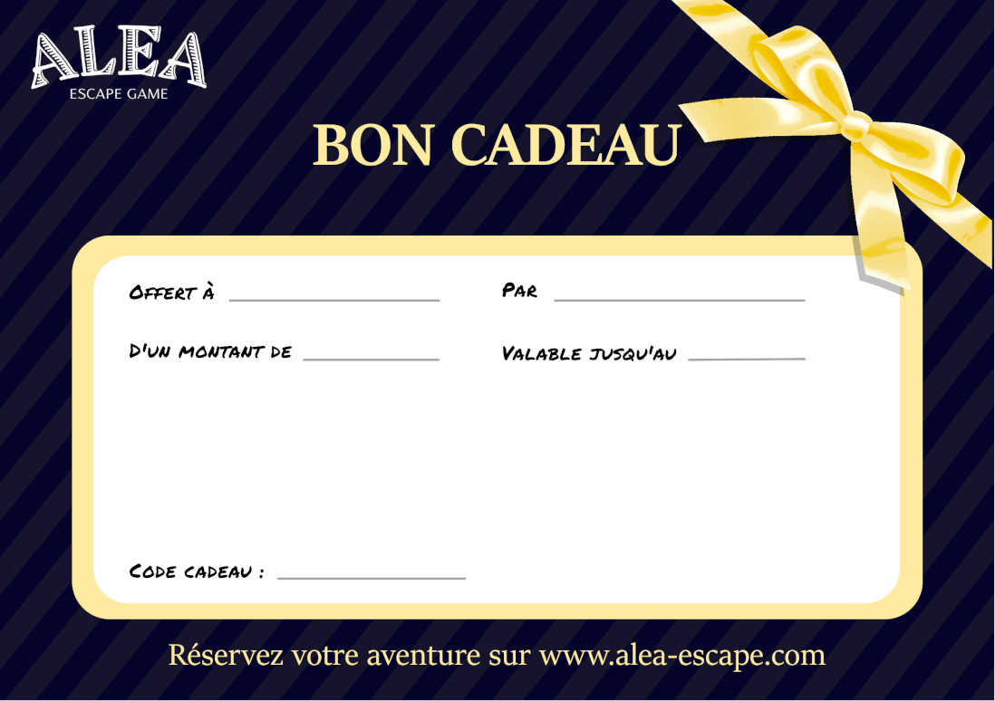 Bon cadeau Alea Escape